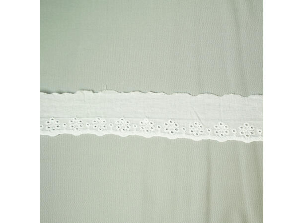 Engelske blonder Hvit, 25 mm