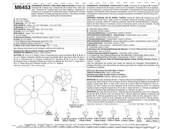 McCall's 6453 - Juledekorasjoner.