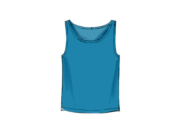 McCall's 6973 - T-skjorte, singlet og shorts.