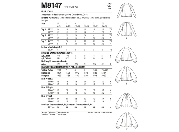 McCall's 8147 - Bluse.