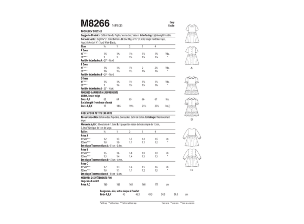 McCall's 8266 - Kjole til barn.