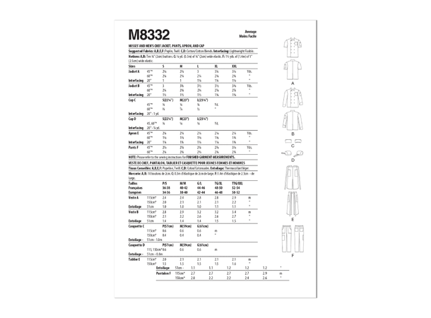 McCall's 8332 - Kokkeuniform.