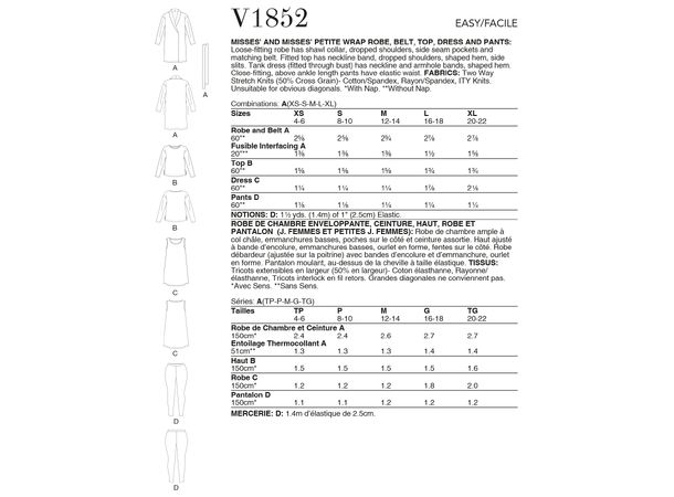 Vogue 1852 - Nattøy.