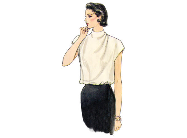Vogue 1902 - Vintage bluse.