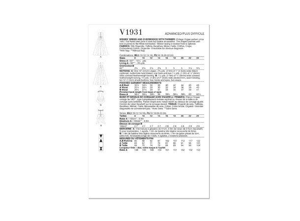 Vogue 1931 - Vintage kjole.