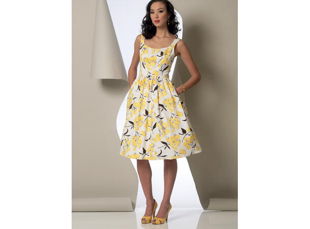 Vogue 9100 - Kjole med prinsessesømmer.