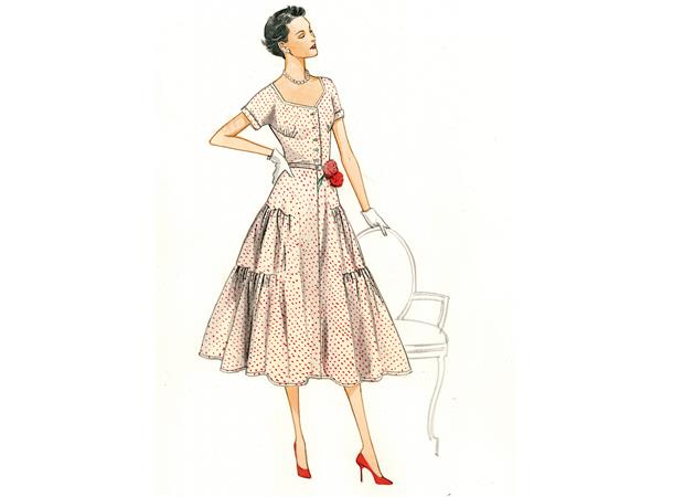 Vogue 9106 - Vintage kjole E5 (14-16-18-20-22)