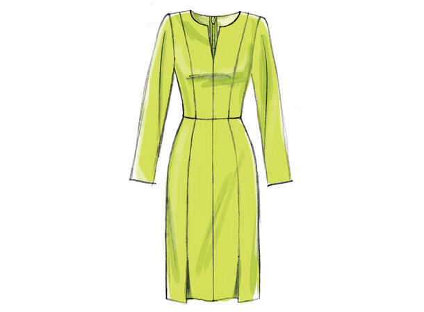 Vogue 9167 - Kjole med prinsessesøm.