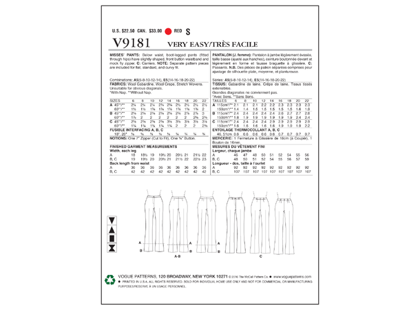 Vogue 9181 - Bukse.