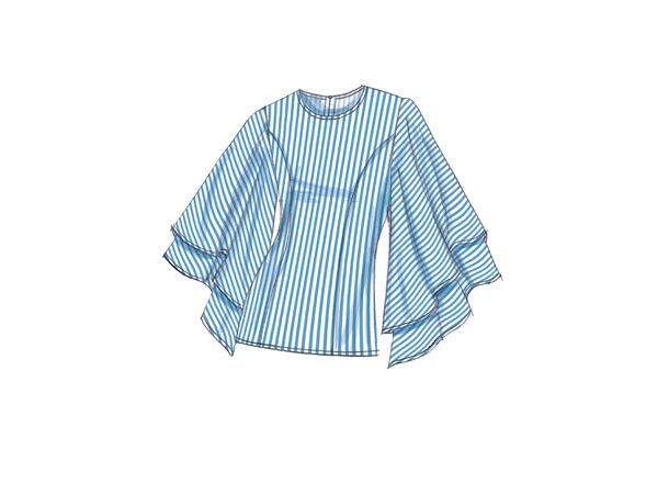 Vogue 9243 - Topp med vide ermer.