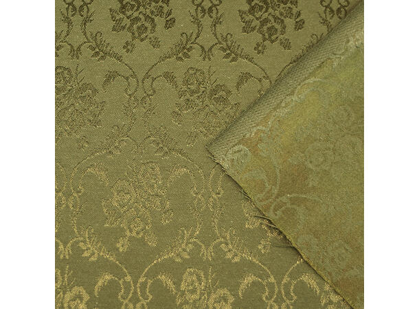 Bomulls Jaquard, Brokade, Oliven