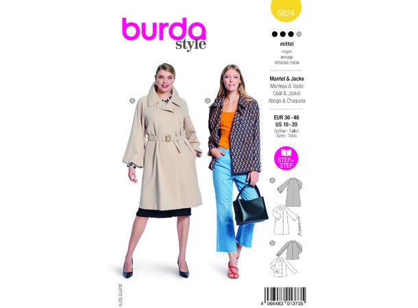 Burda 5824 - Kåpe og Jakke