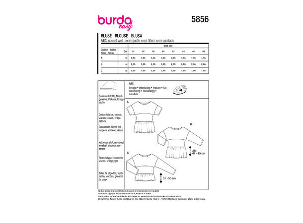 Burda 5856 - Bluse