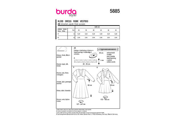 Burda 5885 - Kjole