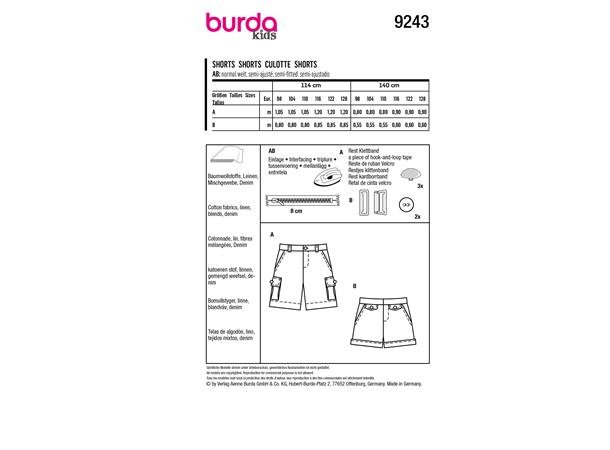 Burda 9242 - Shorts
