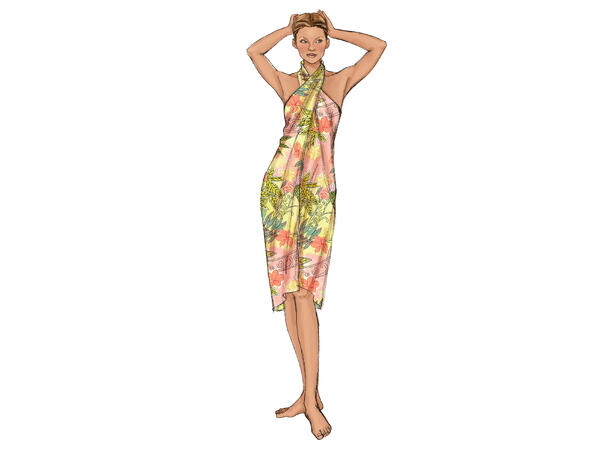 Butterick 4526, Badetøy og omslagskjole