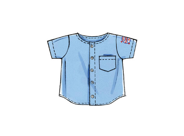 McCall's 6016 - Skjorte og shorts til barn.