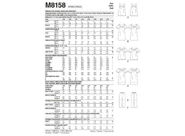 McCall's 8158 - Kjole, topp og bukse.