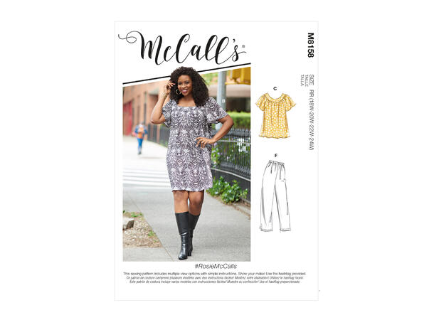 McCall's 8158 - Kjole, topp og bukse.