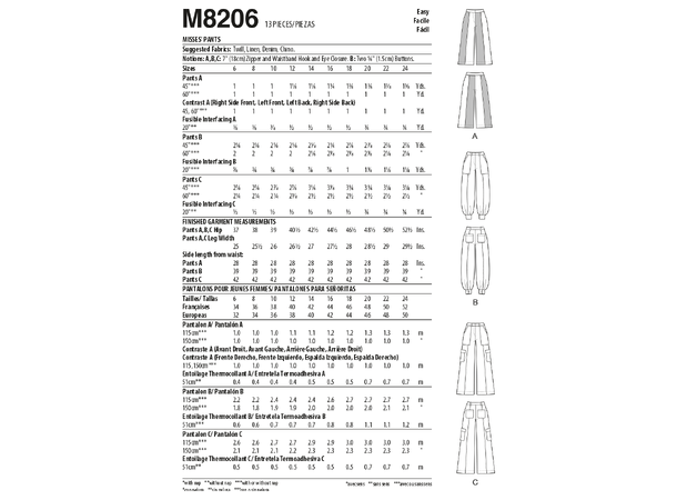 McCall's 8206 - Bukse.