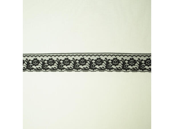 Nylonblondebånd Svart, 4 cm