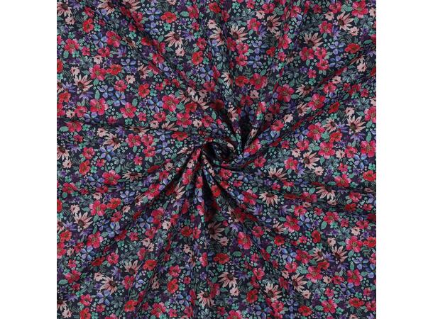 Poplin Small Flowers - Navy