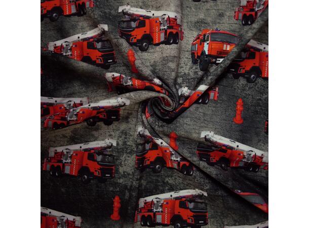 Trykt bomullsjersey, Brannbiler