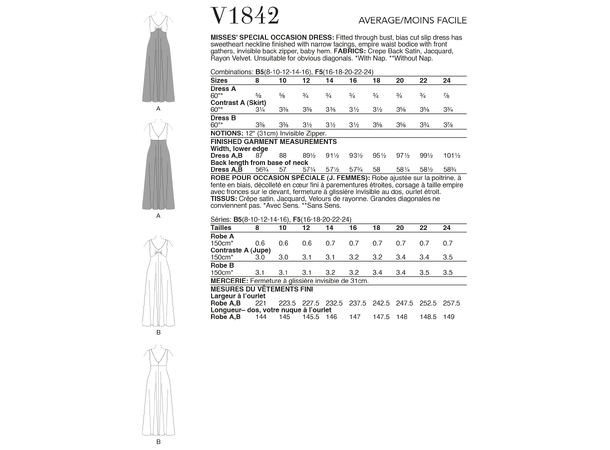 Vogue 1842 - Penkjole.