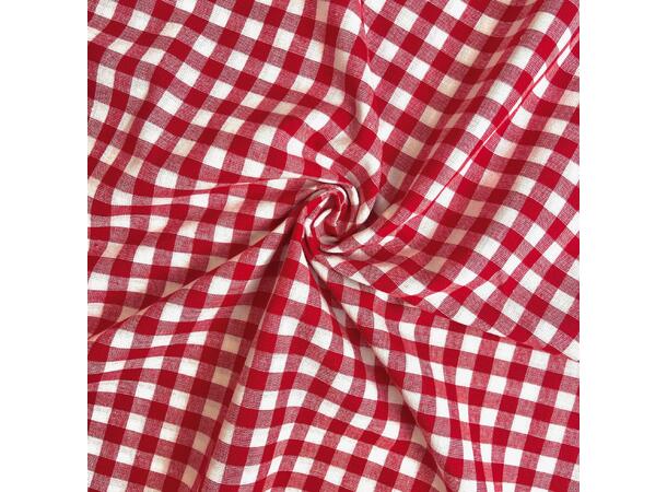 10 mm ruter Rød bomull