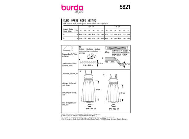 Burda 5820 - Kjole