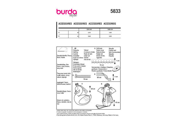 Burda 5833 - Bamser