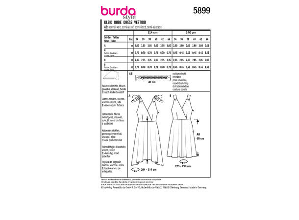 Burda 5899 - Kjole