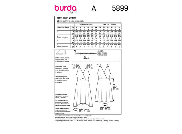 Burda 5899 - Kjole