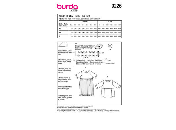 Burda 9226 - Kjole og topp