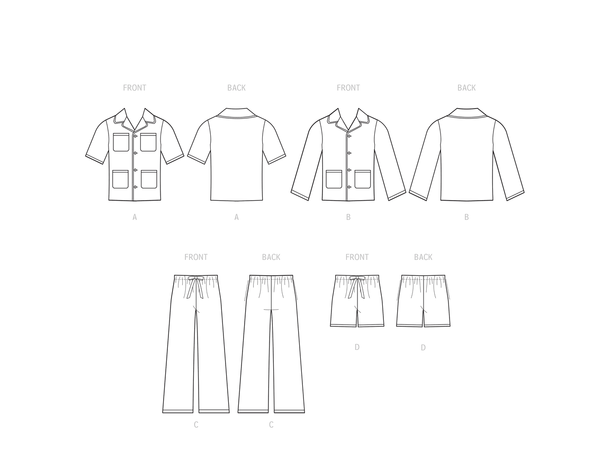 McCall's 8262 - Pysjamas til herre.