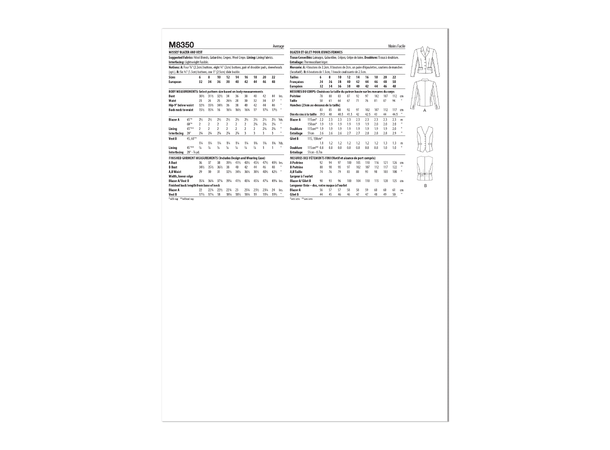 McCall's 8350 - Blazer og Vest.