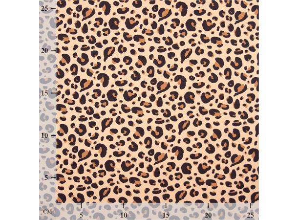 Trykt bomullsjersey, Leopard mønster