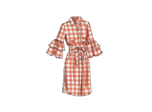 Vogue 9299 - Skjorte og skjortekjole.