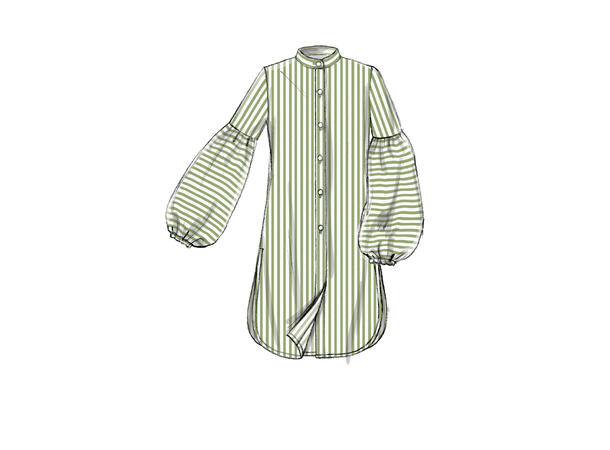 Vogue 9299 - Skjorte og skjortekjole.