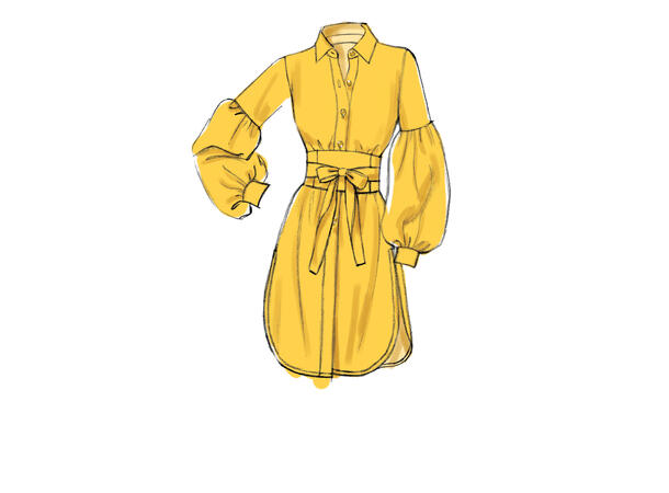 Vogue 9299 - Skjorte og skjortekjole.