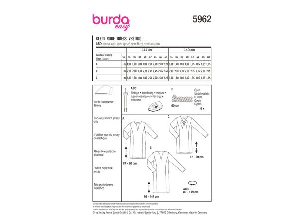 Burda 5962 - Kjole