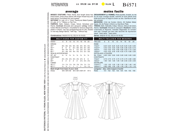 Butterick 4443- kjole