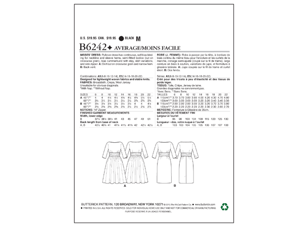 Butterick 6242- Retro Kjole