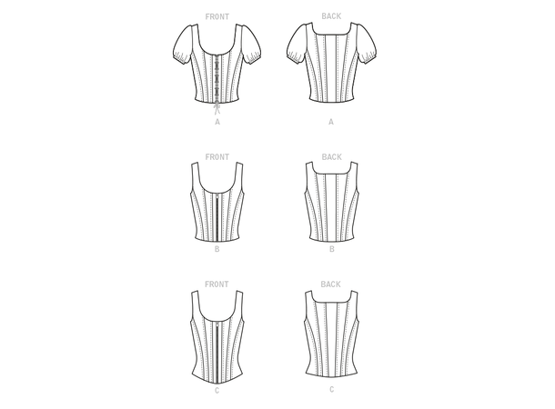 McCall's 8182 - Korsettopp.