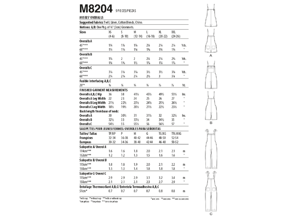McCall's 8204 - Jumpsuit/Selebukse.