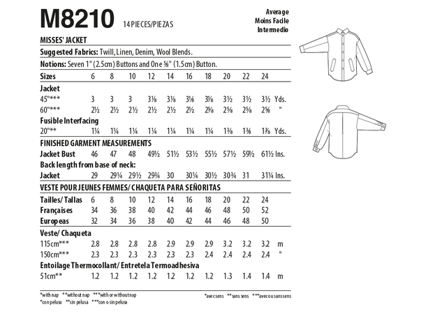 McCall's 8210 - Jakke.