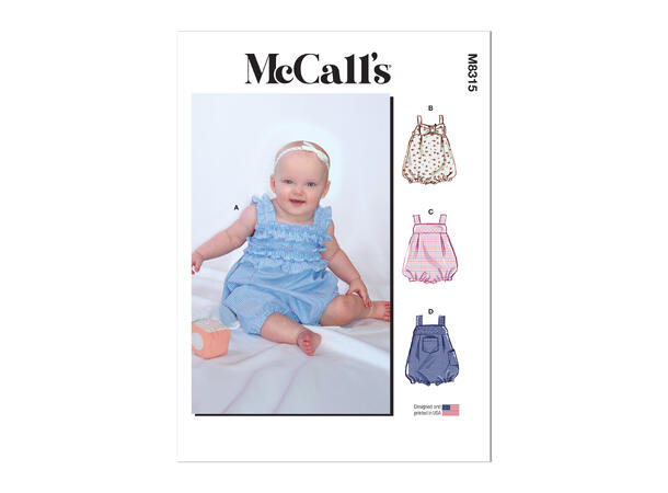 McCall's 8315 - Romper til baby.