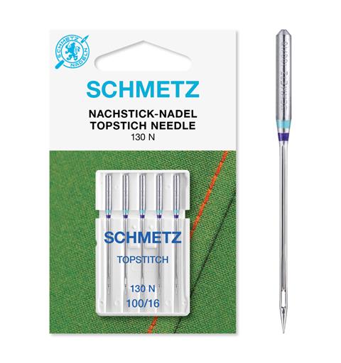 Schmetz Topstitchnål 100/16 130 N, 100/16, 5-pack