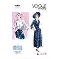 Vogue 1863 - Vintage drakt med bluse A5 (6-8-10-12-14)