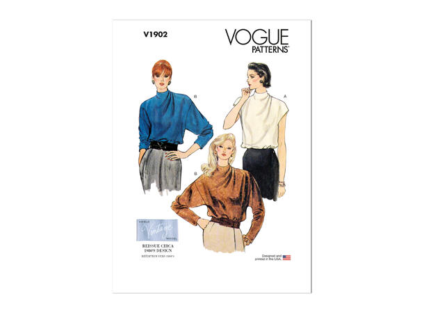 Vogue 1902 - Vintage bluse.